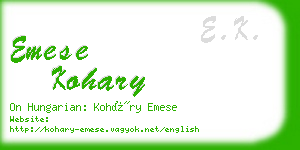 emese kohary business card